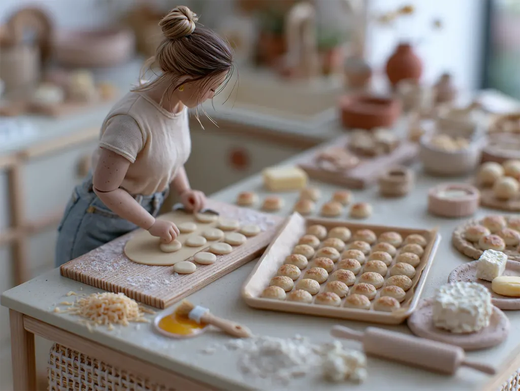 1-1-1 túrós pogácsa recept AI makett kép